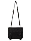 Toile Iconograph Leather Detail Shoulder Bag Black - VALENTINO - BALAAN 7