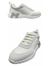 Bouncing Sneakers Mesh Suede Goatskin Blanc Blanc - HERMES - BALAAN 5