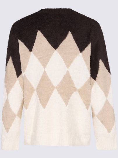 Sacai Brown Cotton Check Sweater - SACAI - BALAAN 2