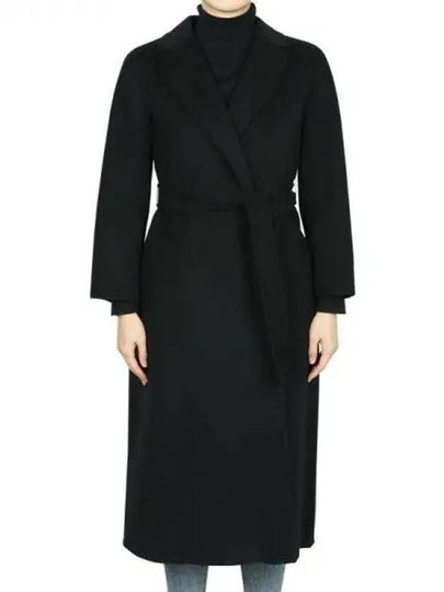 Women's Esturian Virgin Wool Single Coat Black - MAX MARA - BALAAN 2