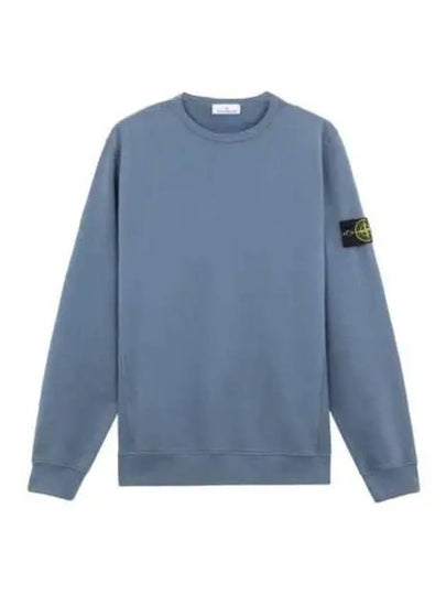 Wappen Patch Crew Neck Cotton Sweatshirt Blue - STONE ISLAND - BALAAN 2