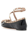 Women s Rockstud Leather Ballerina Shoes 5W0S0HB6 VNW N71 - VALENTINO - BALAAN 3