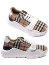 Vintage Check And Leather Sneakers White Archive Beige - BURBERRY - BALAAN 2