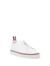 Tennis Vitello Calf Leather Low Top Sneakers White - THOM BROWNE - BALAAN 2