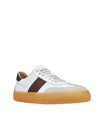 Calfskin Leather Low Top Sneakers White Brown - TOD'S - BALAAN 3