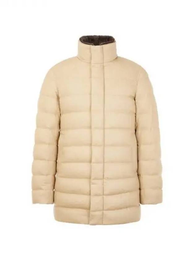 Men s Cashmere Silk Goose Down Padded Coat Beige 271398 - HERNO - BALAAN 1