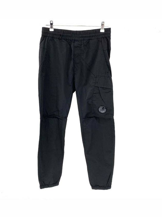 Chrome R Lens Logo Regular Fit Track Pants Black - CP COMPANY - BALAAN.