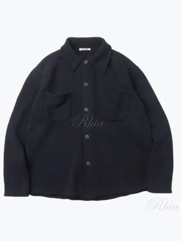 Lily Jarn Cotton Knit Blouson Cardigan Dark Navy - AURALEE - BALAAN 2