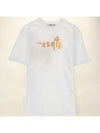 20SS 2842MDM269 207498 01 Cat Logo Round Short Sleeve T-Shirt White Women’s T-Shirt TR - MSGM - BALAAN 1