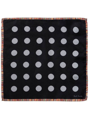 Paul Smith Silk Pocket Square, Men's, Black - PAUL SMITH - BALAAN 1