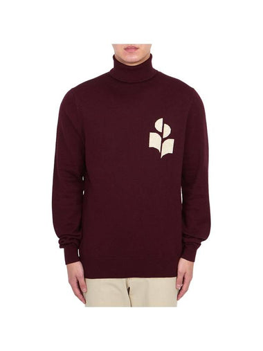 Enzo Logo Turtleneck Dark Plum - ISABEL MARANT - BALAAN 1