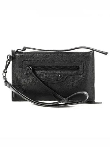 Neo Classic Calfskin Clutch Bag Black - BALENCIAGA - BALAAN 1