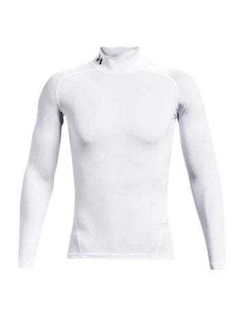 UA Heart Gear Compression Mock Long Sleeve T-Shirt White - UNDER ARMOUR - BALAAN 1