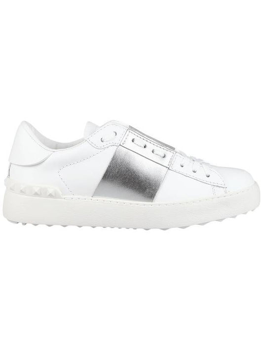 Women's Hidden Open Band Sneakers Silver - VALENTINO - BALAAN.