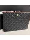 Classic Caviar Medium Pouch Bag Black Gold - CHANEL - BALAAN 2