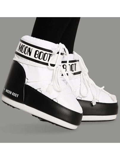 Icon Low Nylon Winter Boots Black White - MOON BOOT - BALAAN 2