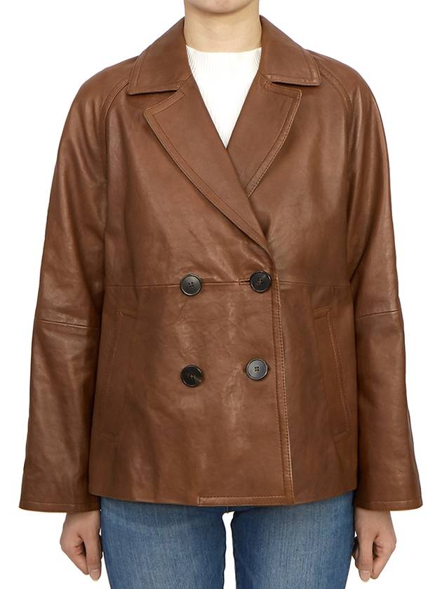 15441021650 ORIA 001 Women s Leather Jacket - MAX MARA - BALAAN 3