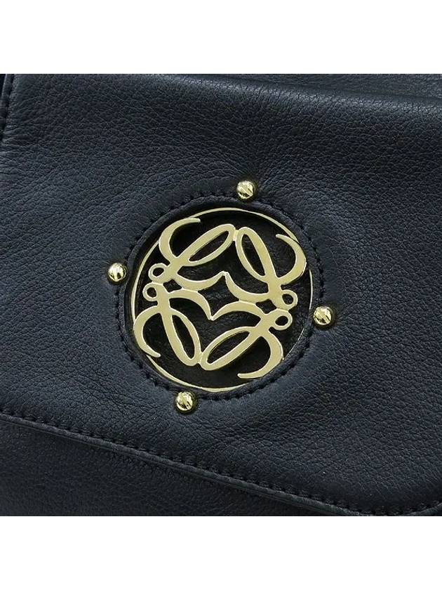 Black leather gold logo bronze new Brisa tote bag - LOEWE - BALAAN 3