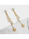 Long Kira Pearl Drop Earrings Gold - TORY BURCH - BALAAN 2