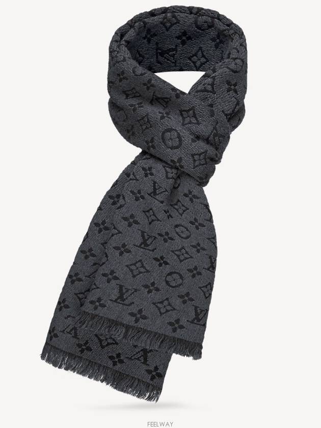 Monogram Classic Scarf Charcoal Grey - LOUIS VUITTON - BALAAN 3