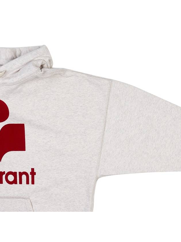 Mansel Logo Cotton Hoodie Ecru - ISABEL MARANT - BALAAN 5