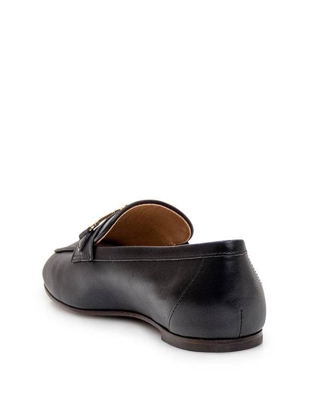 Double T Calf Leather Loafers Black - TOD'S - BALAAN 4