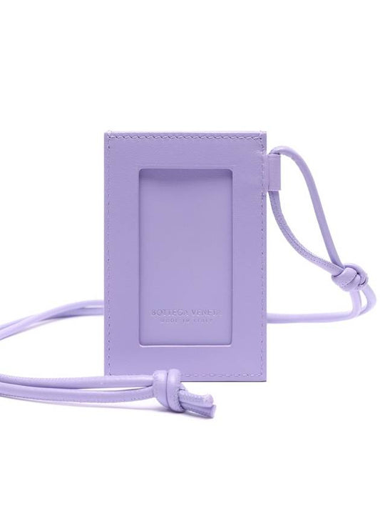 Intrecciato Strap Card Wallet Purple - BOTTEGA VENETA - BALAAN.