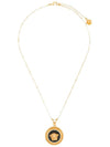 Women Medusa Icon Necklace Black Gold - VERSACE - BALAAN 1