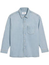 De Coeur Oversized Long Sleeve Shirt Bleached Blue - AMI - BALAAN 1