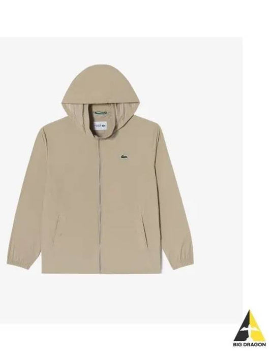 Men s Golf Basic Windbreaker Jacket Beige - LACOSTE - BALAAN 1