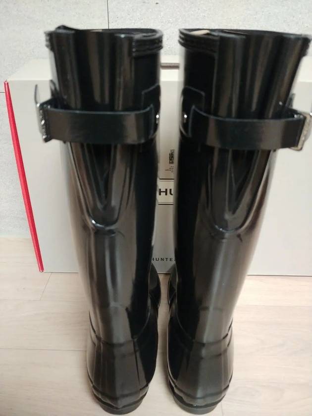 Original Back Adjustable Glossy Rain Boots Black W ORG ADJUST GLOSS WFT1001RGL - HUNTER - BALAAN 3