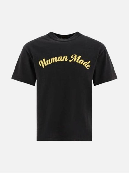 Unisex short sleeved T shirt black HM27TE009 BLK - HUMAN MADE - BALAAN 1