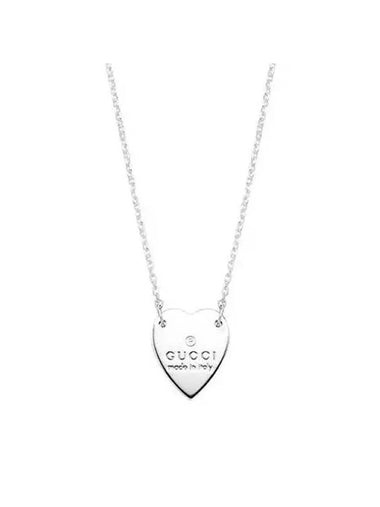 Trademark Heart Pendant Necklace Silver - GUCCI - BALAAN 1