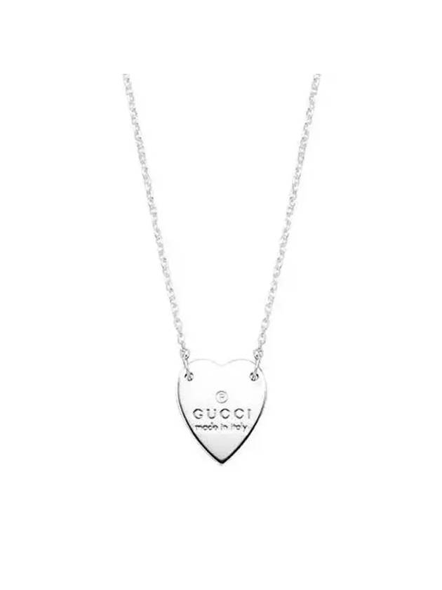 Trademark Heart Pendant Necklace Silver - GUCCI - BALAAN 1