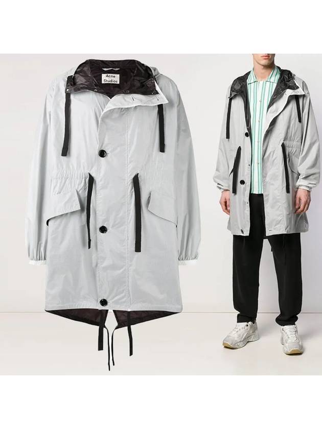 Ola Nylon Oversized Ripstop Hooded Parka White - ACNE STUDIOS - BALAAN 2