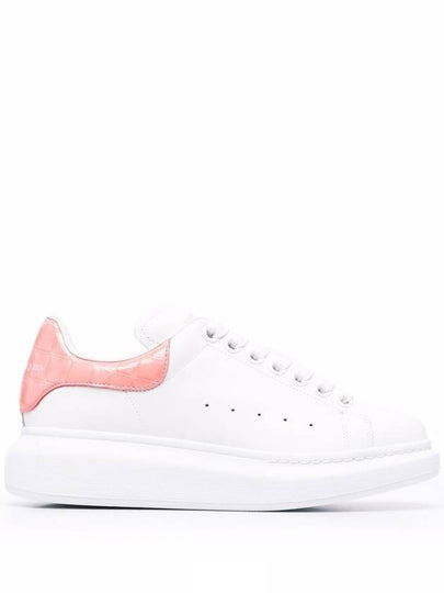 Oversized Pastel Pink Tab Low Top Sneakers White - ALEXANDER MCQUEEN - BALAAN 2