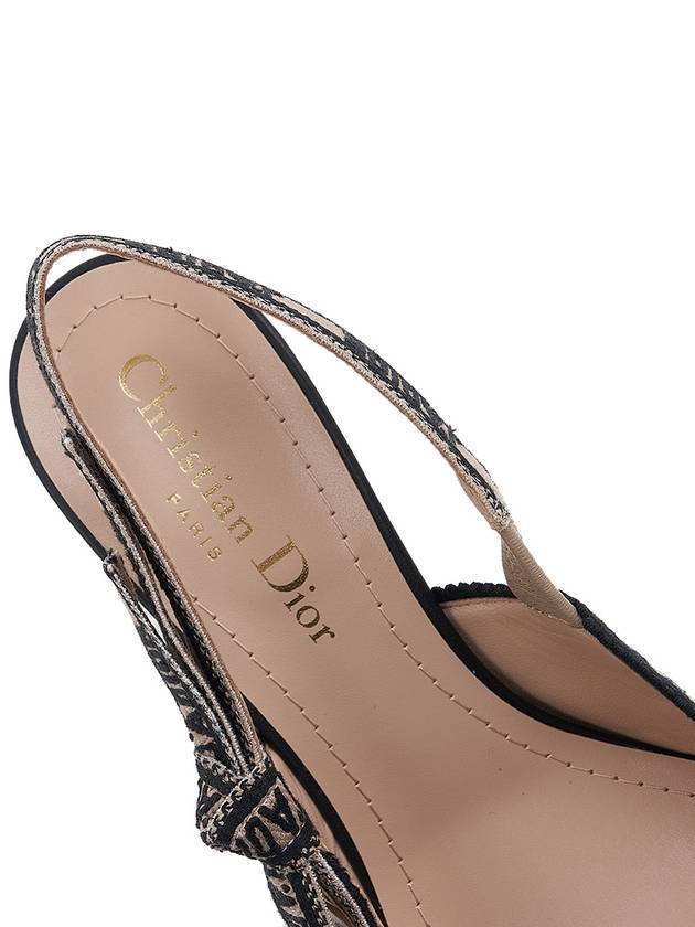 J'adior Cotton Embroidered Slingback Heels Beige - DIOR - BALAAN 8