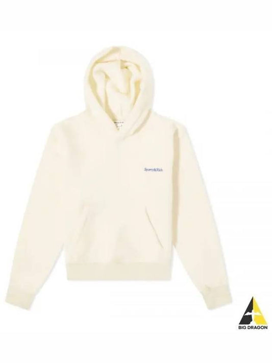 Serif Embroidered Logo Hoodie Cream - SPORTY & RICH - BALAAN 2