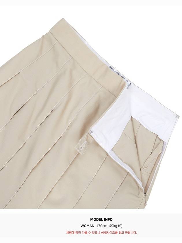 Classic Typewriter Midi Pleated Skirt Khaki - THOM BROWNE - BALAAN 11