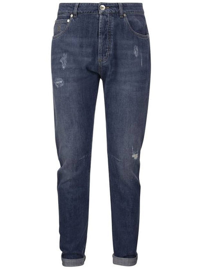 5 pocket lightweight leisure fit jeans medium denim - BRUNELLO CUCINELLI - BALAAN 2