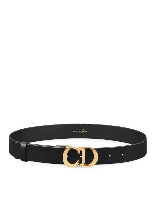 30mm Smooth Calfskin Belt Black - DIOR - BALAAN 1