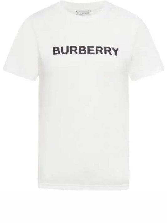 Logo Cotton Short Sleeve T-Shirt White - BURBERRY - BALAAN 2