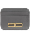 Gossip BB Logo Card Wallet Gray - BALENCIAGA - BALAAN.