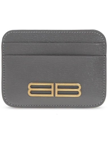 Gossip BB Logo Card Wallet Grey - BALENCIAGA - BALAAN 1