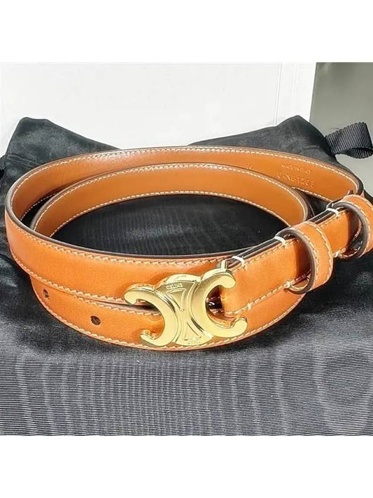 Teen Triomphe Calfskin Belt Tan - CELINE - BALAAN 2