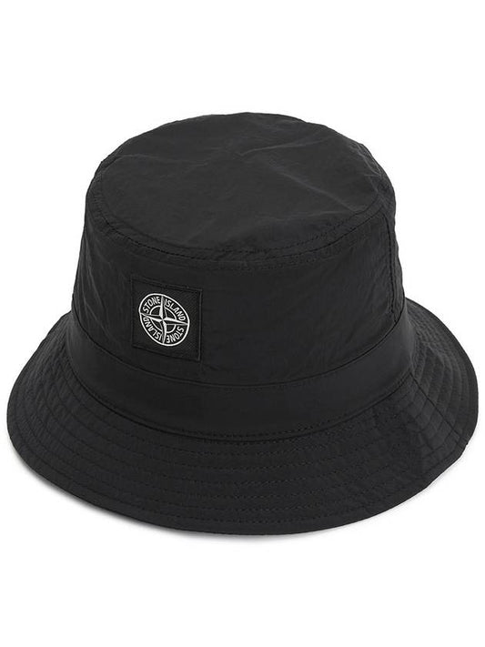 Logo Patch Bucket Hat Black - STONE ISLAND - BALAAN 2