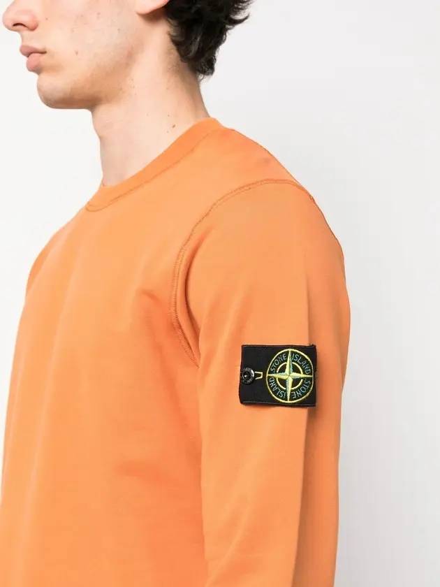 Wappen Patch Crew Neck Sweatshirt Orange - STONE ISLAND - BALAAN 6