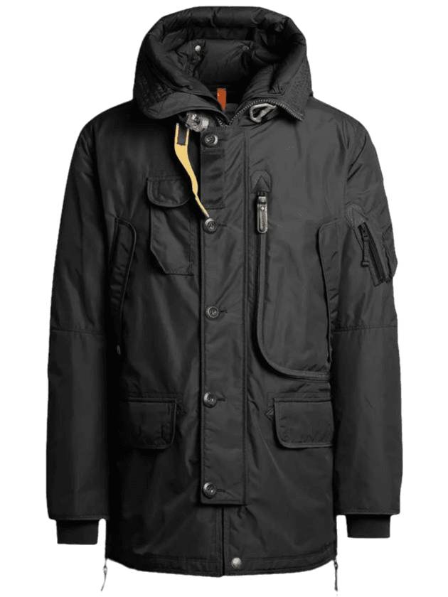 Men's Kodiak Long Hooded Jacket Black - PARAJUMPERS - BALAAN 1