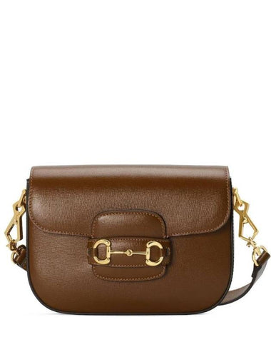 Horsebit 1955 Mini Leather Shoulder Bag Brown - GUCCI - BALAAN 1