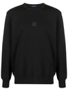 Logo Patch Cotton Sweatshirt Black - CP COMPANY - BALAAN 2